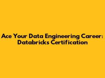 Ace Your Data Engineering Career: Databricks Certification