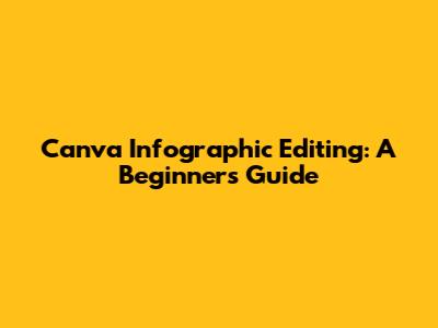 Canva Infographic Editing: A Beginner's Guide