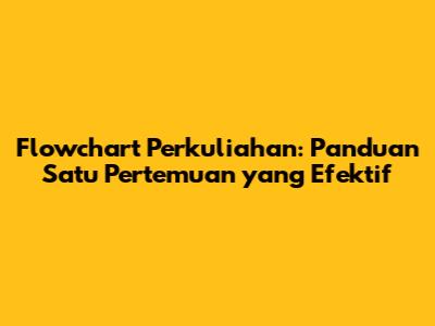 Flowchart Perkuliahan: Panduan Satu Pertemuan yang Efektif