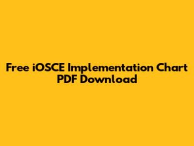 Free iOSCE Implementation Chart PDF Download
