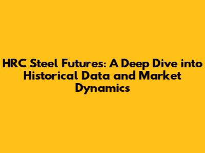 HRC Steel Futures: A Deep Dive into Historical Data and Market Dynamics