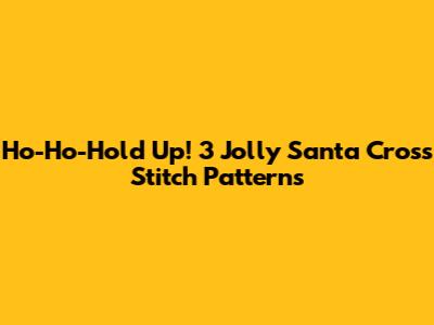 Ho-Ho-Hold Up! 3 Jolly Santa Cross Stitch Patterns
