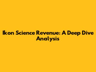 Ikon Science Revenue: A Deep Dive Analysis