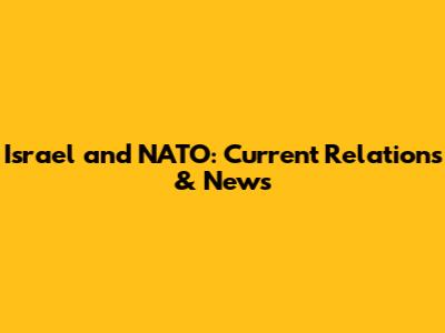 Israel and NATO: Current Relations & News