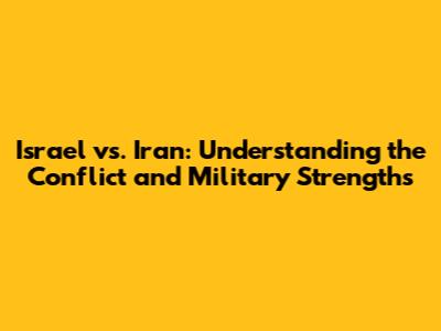 Israel vs. Iran: Understanding the Conflict and Military Strengths
