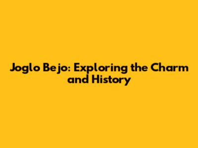Joglo Bejo: Exploring the Charm and History
