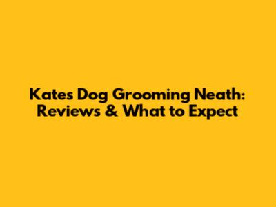 Kate's Dog Grooming Neath: Reviews & What to Expect