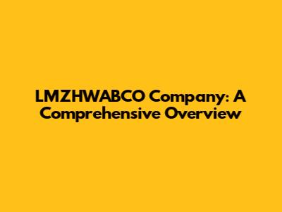 LMZHWABCO Company: A Comprehensive Overview