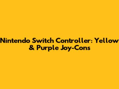 Nintendo Switch Controller: Yellow & Purple Joy-Cons