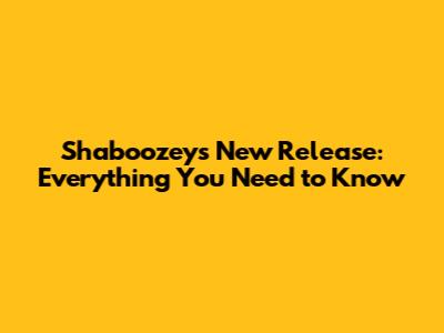 Shaboozey's New Release: Everything You Need to Know