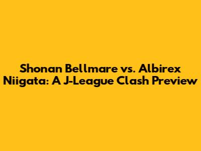 Shonan Bellmare vs. Albirex Niigata: A J-League Clash Preview