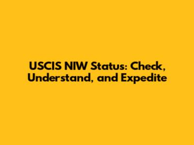 USCIS NIW Status: Check, Understand, and Expedite