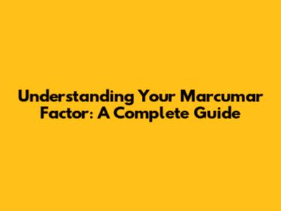 Understanding Your Marcumar Factor: A Complete Guide